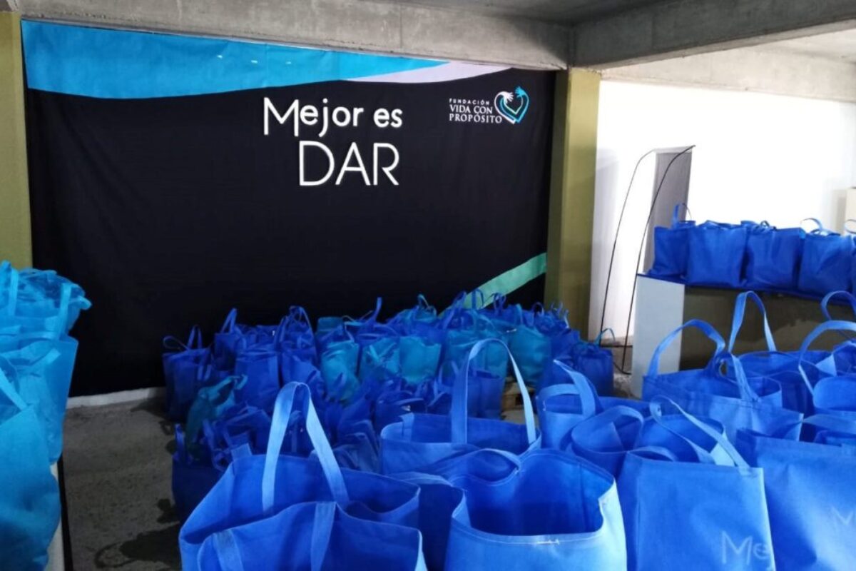 2019 - Proyecto solidario Mejor es Dar - bolsas de mercaderia